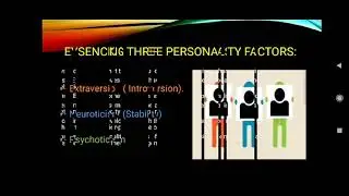 EYSENCK'S BIOLOGICALLY BASED FACTOR THEORY