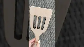 Slotted Wooden Spoon For Cooking. Long Handled Wooden Spatula