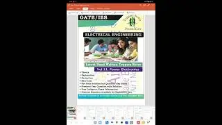 VOL 11.1 POWER ELECTRONICS GATE ESE ELECTRICAL ENGG MADE EASY TOPPERS HANDWRITTEN NOTES #gate #psu