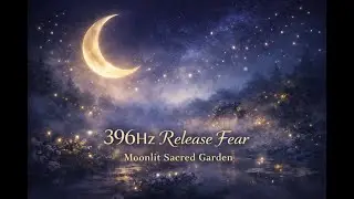 396Hz Release Fear & Anxiety | Moonlit Sacred Garden | Emotional Healing Music (90 Minutes)