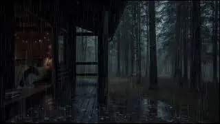 Gentle Rain in the Forest Cabin 🌲🌧 | Soothing Sounds for Restful Sleep