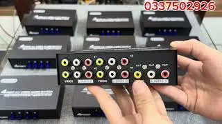 Em lên mẫu bộ chia AV chơi cùng lúc 4 Amply, DAC, Tivi, đầu CD, đầu Băng cối
