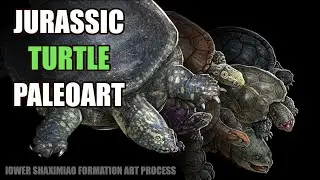 Turtle PALEOART Process with Commentary | Middle Jurassic Lower Shaximiao Formation | Timelapse
