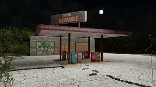 Abandoned Gas Station in the Middle of Nowhere | Ambient Sounds