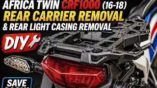 Africa Twin CRF1000 (16-18) rear carrier removal and real light casing removal #hondaafricatwin