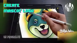 Create mascot logo, shiba inu mascot, cartoon chibi style