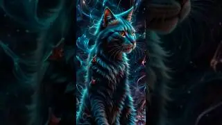 Space cat 🌍🐾 #fantasy #mystic #space #cat #hypnotic #digitalart #ai #magic