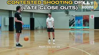 Shooting off a late closeout 🎯 #basketballtrainer #basketballdrills #basketballtraining #nba