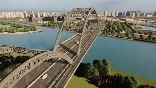 Student Projects | Wuhu Avenue Bridge Design by Sifang College, Shijiazhuang Railway University
