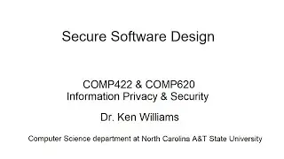 Secure Software Design