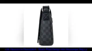 Brand Plaid Design Men Messenger Bag Large Capacity Travel Crossbody Shoulder Bags For Man Side Sli