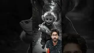 poor baby monkey sad story #motivation #monkey #monkeycartoon  #catstory #reaction #trending #200k
