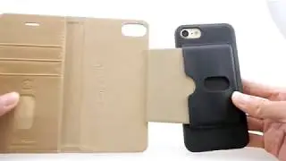 2in1 Folio + removable Hard Shell Case with Card Slots