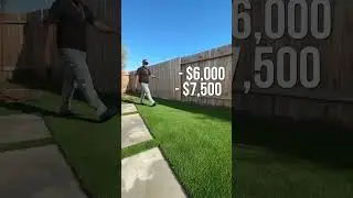 What do you think this turf install cost? Answer revealed! #landscaping #artificialturf
