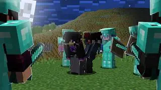 1 Minecraft Pro and Bodyguard VS 5 Hunters