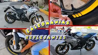 Reflejantes calcomanías Stickers para rines Italika RT250
