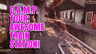 Fallout 76 CAMP TOUR AWESOME TRAIN STATION BUILD