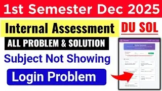 SOL 1st Semester Internal Assessment All Problem Solution: Subject Not Showing, Login Issue Solution