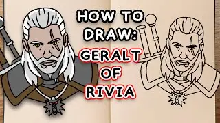 How to draw and colour! GERALT OF RIVIA (step by step drawing tutorial)