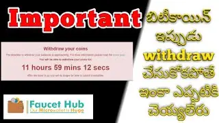 Withdraw your Crypto Currency Hurry Up | Faucet Hub Update in telugu | Chandu 4ever