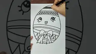 Easy Easter Egg Drawing | #Shorts