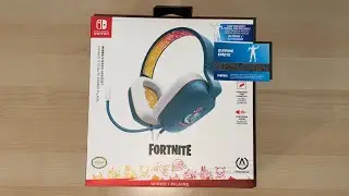 Fortnite PowerA Llambro Nintendo Switch Headset Unboxing! (Glyphic Emote Code)