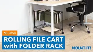 Rolling File Cart with Folder Rack | MI-7858
