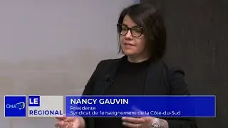 Entrevue - Nancy Gauvin, pr&eacute;s. du Synd. des Enseignant(e)s de C&ocirc;te-du-Sud - 9 janvier 2026