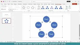 How to insert basic cycle SmartArt in PowerPoint 2016