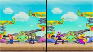 Mario Party Superstars Minigames - Mario and Luigi vs Wario and Waluigi (Master Difficulty)