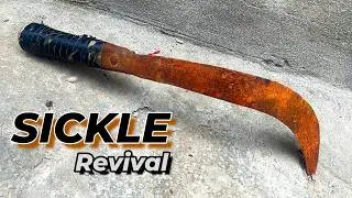 Amazing Rusty Sickle Restoration: Satisfying Transformation of an Antique Daranti Into a Sharp Tool