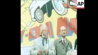UPITN 1/3/81 CAR WORKERS RALLY BY CGT UNION