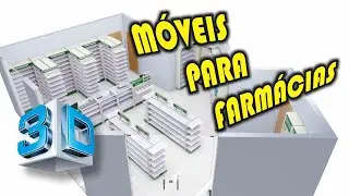 M&oacute;veis para Farm&aacute;cia - Projeto 3D 60489 - cliente: Gilceane