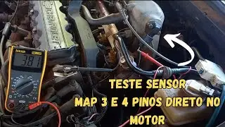Teste sensor map 3 e 4 pinos direto no motor funcionando.