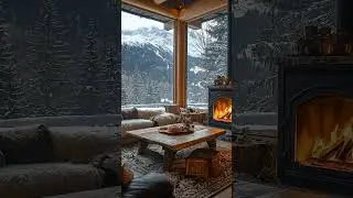 Cozy mountain cabin ✨️ 😍 💕  #cozy #fireplace #relax #winter #cabin