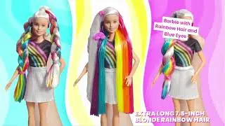 Barbie Doll, Rainbow Sparkle Hair