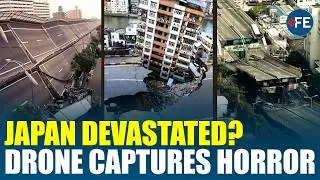 JAPAN QUAKE: Aerials Reveal Massive Damage After 7.1 Quake Topples Bridge & Triggers Tsunami Alert