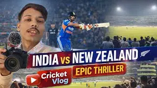 High CTR)India vs New Zealand 🔥 Full Crowd Reaction | Last Over Thriller 😱 | Cricket Vlog