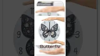 Butterfly Wall Clock | Elegant Home Decor | Made in USA | Silent Timepiece