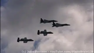 2017 Westfield International Air Show - F-15 & A-10 formation flyby