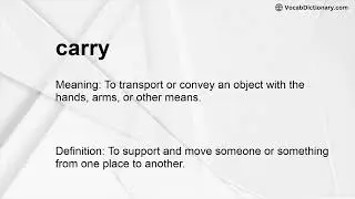 carry Meaning