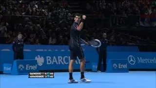 Barclays ATP World Tour Finals 2013 Sunday Highlights Djokovic Wawrinka