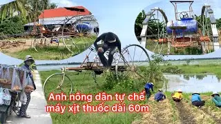 An Giang Một Anh Nông Dân Chế Tạo Máy Xịt Thuốc Có Chiều Dài Hơn 60m