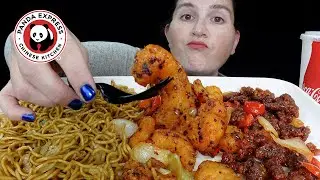 ASMR | PANDA EXPRESS | NEW CHILI CRISP SHRIMP & BEIJING BEEF | MUKBANG EATING SHOW