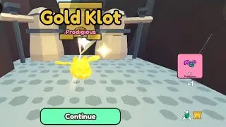 Collect All Pets on Roblox, 1st gold metallic after playing off and on 2-3 years, 1st game update