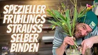 Spezieller Fr&uuml;hlingsstrauss selber binden - Fr&uuml;hlingsmix in einer Glasschale zum selber machen