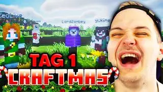 Der ANFANG von Huebis Weihnachtswelt mit 40+ STREAMERN🎄 (Craftmas Tag 1)