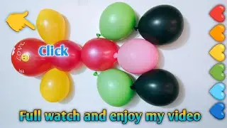 Love Emoji balloon | Nine mini colourful Holi water Balloons | Popping satisfying reverse video
