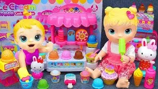 14 Minutes Satisfying with Unboxing Cute Pink Ice Cream Store Cash Register ASMR |Review Toys