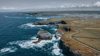 Free to use 4k drone footage |  Kilkee cliffs in County Clare, Ireland | Royalty-Free Footage